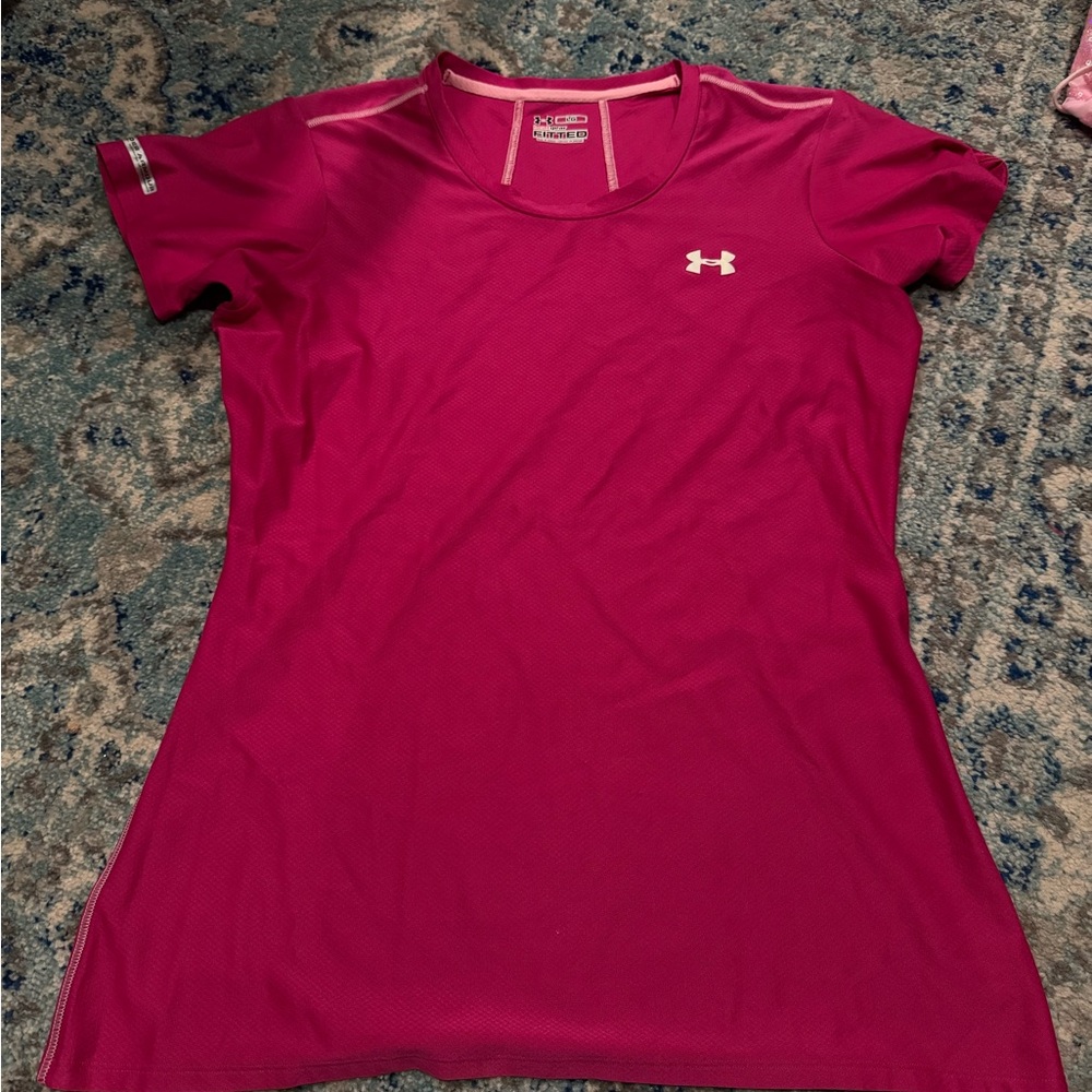 Under Armour Women's Magenta Short Sleeve Tee
